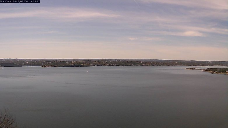 Lake Travis webcam, March 4, 2016 1:15 PM CT
