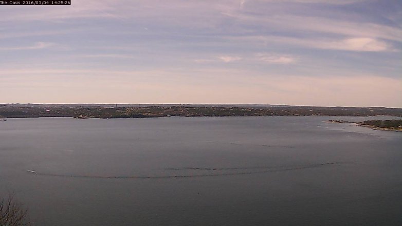 Lake Travis webcam, March 4, 2016 1:30 PM CT