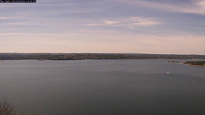 Lake Travis webcam, March 4, 2016 1:50 PM CT