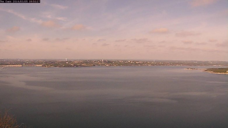 Lake Travis webcam, March 5, 2016 9:00 AM CT