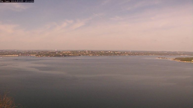 Lake Travis webcam, March 5, 2016 9:20 AM CT