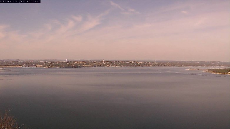 Lake Travis webcam, March 5, 2016 9:30 AM CT