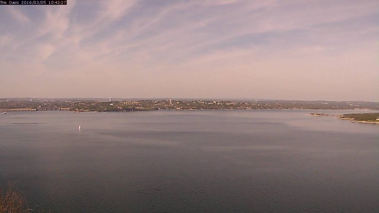 Lake Travis webcam, March 5, 2016 9:50 AM CT