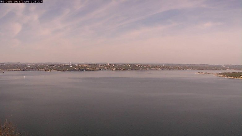 Lake Travis webcam, March 5, 2016 10:00 AM CT