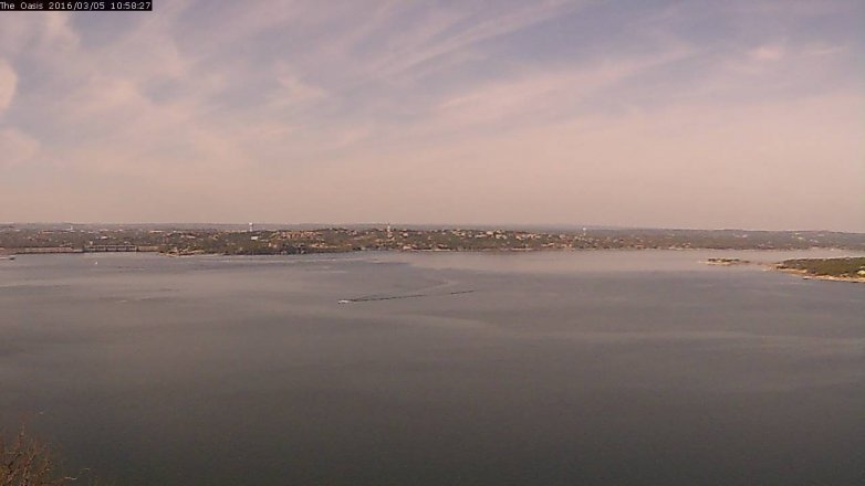 Lake Travis webcam, March 5, 2016 10:05 AM CT