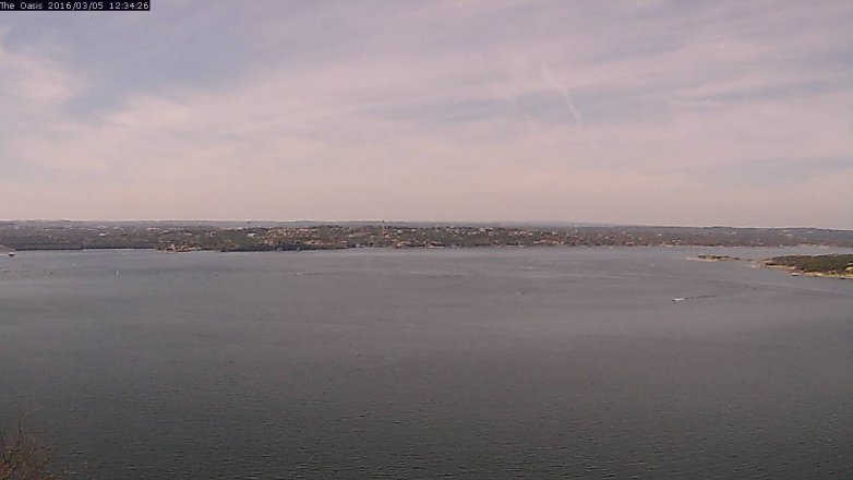 Lake Travis webcam, March 5, 2016 11:40 AM CT