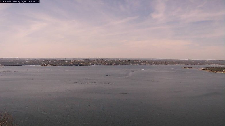Lake Travis webcam, March 5, 2016 12:10 PM CT