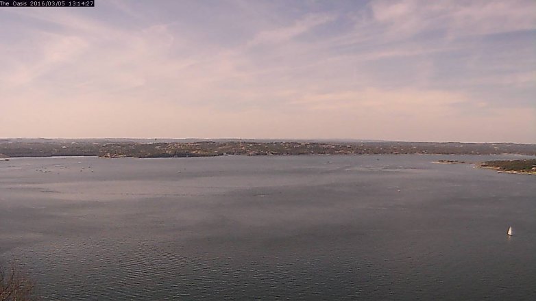 Lake Travis webcam, March 5, 2016 12:20 PM CT