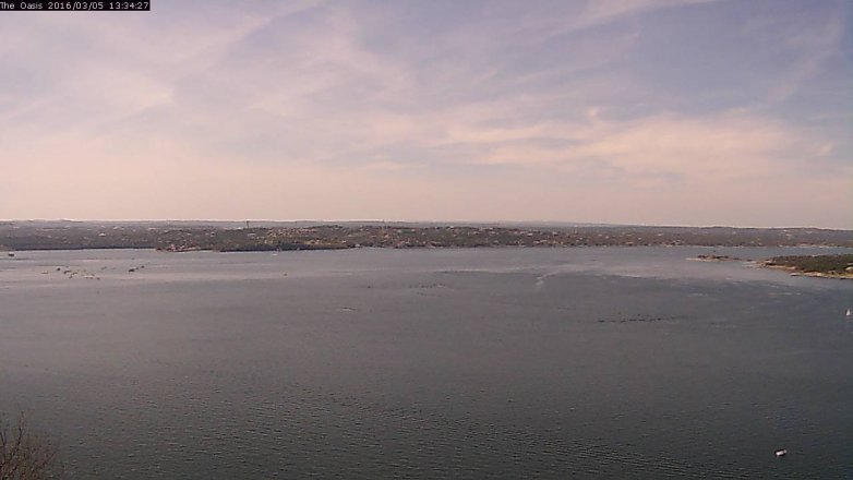 Lake Travis webcam, March 5, 2016 12:40 PM CT