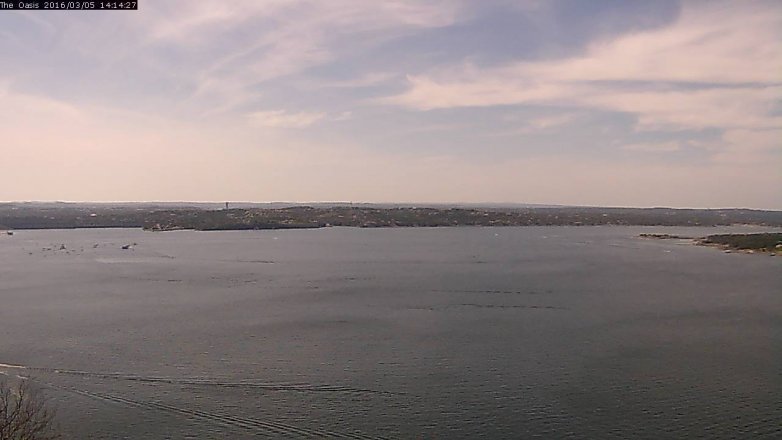 Lake Travis webcam, March 5, 2016 1:20 PM CT