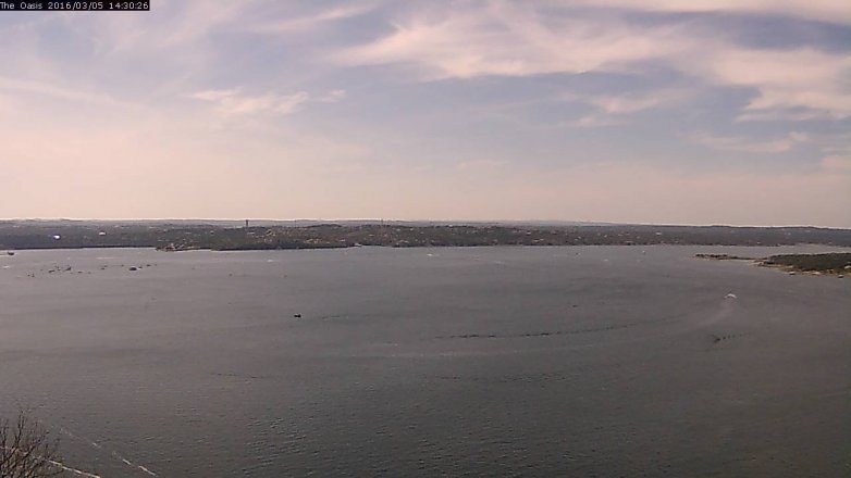 Lake Travis webcam, March 5, 2016 1:35 PM CT