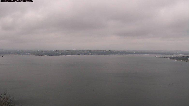 Lake Travis webcam, March 6, 2016 9:10 AM CT