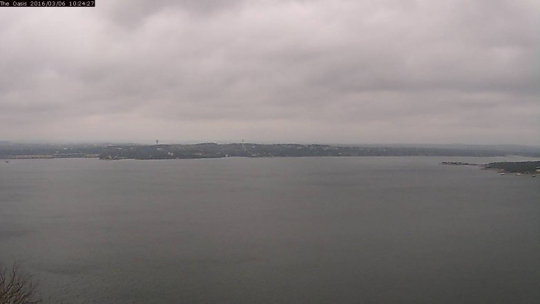 Lake Travis webcam, March 6, 2016 9:30 AM CT