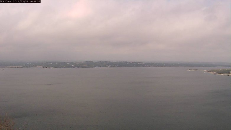 Lake Travis webcam, March 6, 2016 9:40 AM CT
