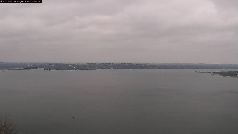 Lake Travis webcam, March 6, 2016 11:10 AM CT