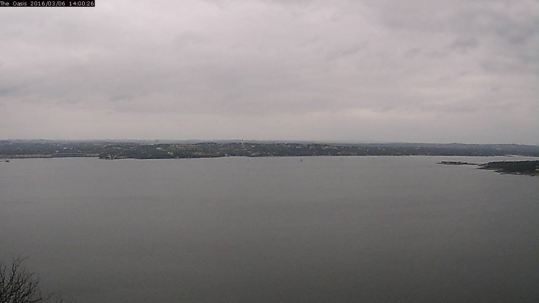 Lake Travis webcam, March 6, 2016 1:10 PM CT