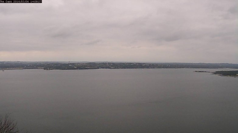 Lake Travis webcam, March 6, 2016 1:15 PM CT