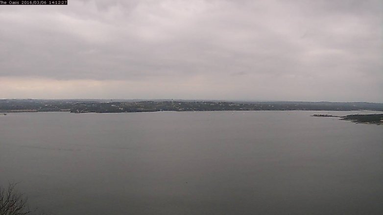 Lake Travis webcam, March 6, 2016 1:20 PM CT