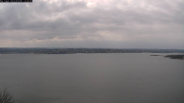 Lake Travis webcam, March 6, 2016 1:45 PM CT