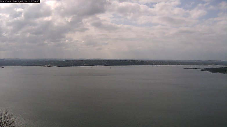 Lake Travis webcam, March 6, 2016 2:05 PM CT
