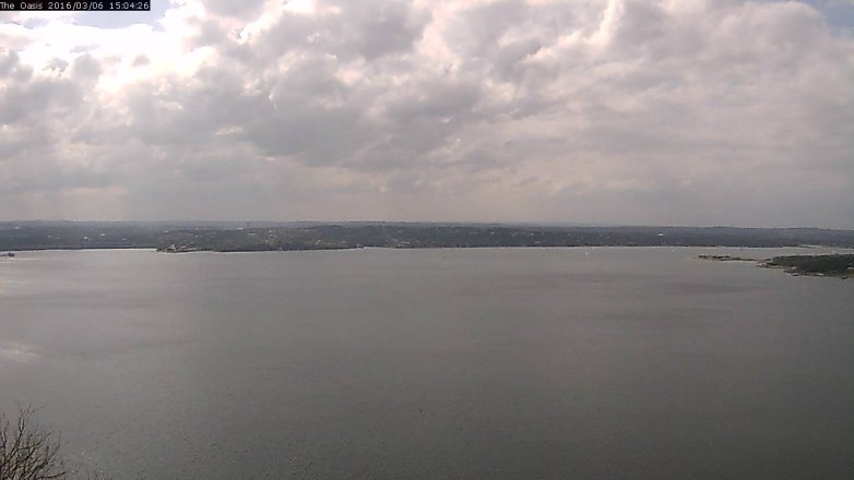 Lake Travis webcam, March 6, 2016 2:10 PM CT