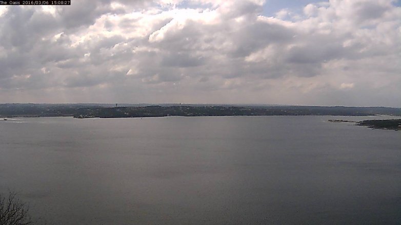 Lake Travis webcam, March 6, 2016 2:15 PM CT