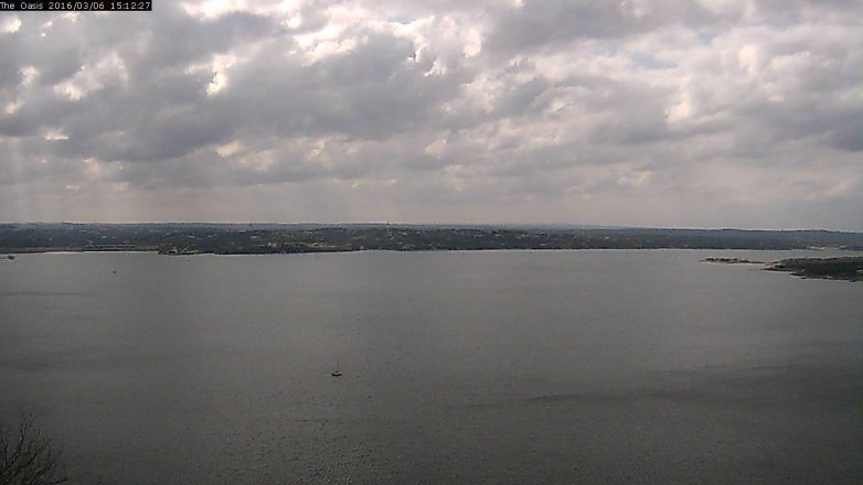 Lake Travis webcam, March 6, 2016 2:20 PM CT