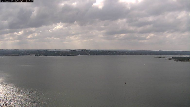 Lake Travis webcam, March 6, 2016 2:25 PM CT