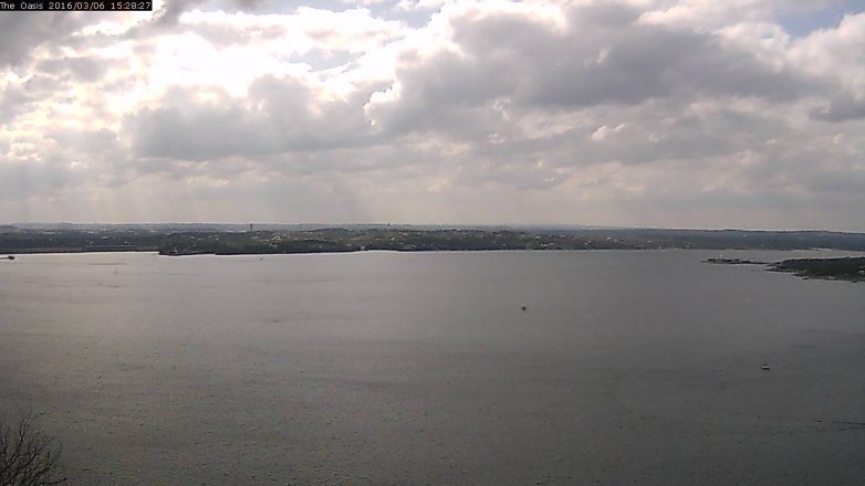 Lake Travis webcam, March 6, 2016 2:35 PM CT