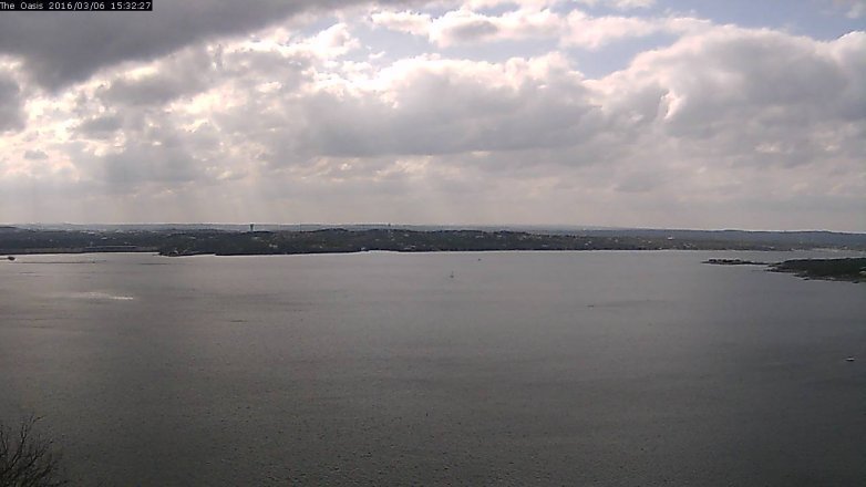 Lake Travis webcam, March 6, 2016 2:40 PM CT