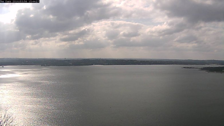 Lake Travis webcam, March 6, 2016 2:50 PM CT
