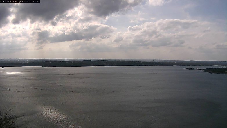Lake Travis webcam, March 6, 2016 3:20 PM CT
