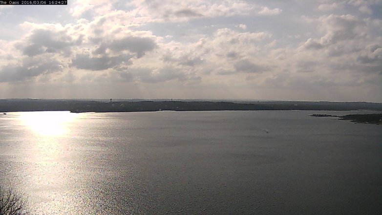 Lake Travis webcam, March 6, 2016 3:30 PM CT