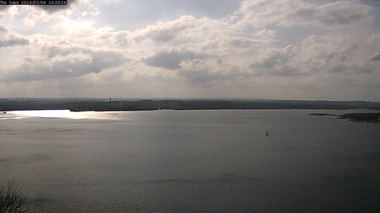 Lake Travis webcam, March 6, 2016 3:35 PM CT