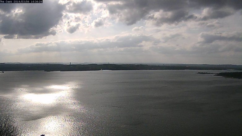 Lake Travis webcam, March 6, 2016 3:40 PM CT