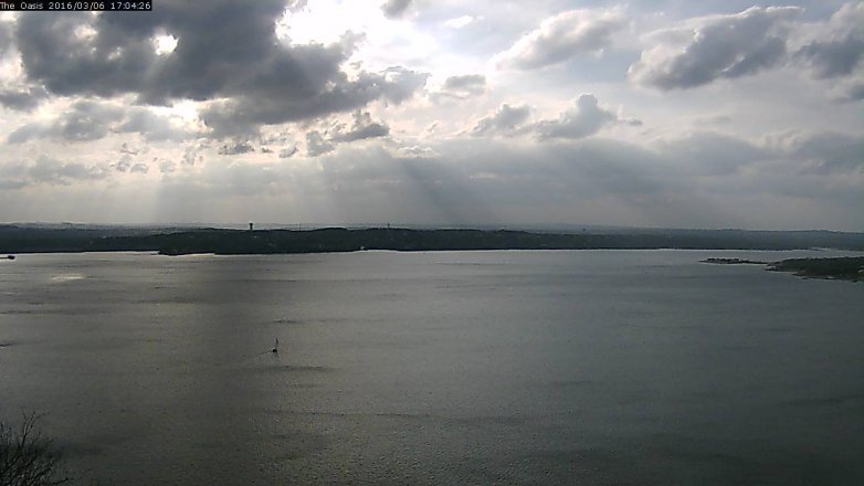 Lake Travis webcam, March 6, 2016 4:10 PM CT