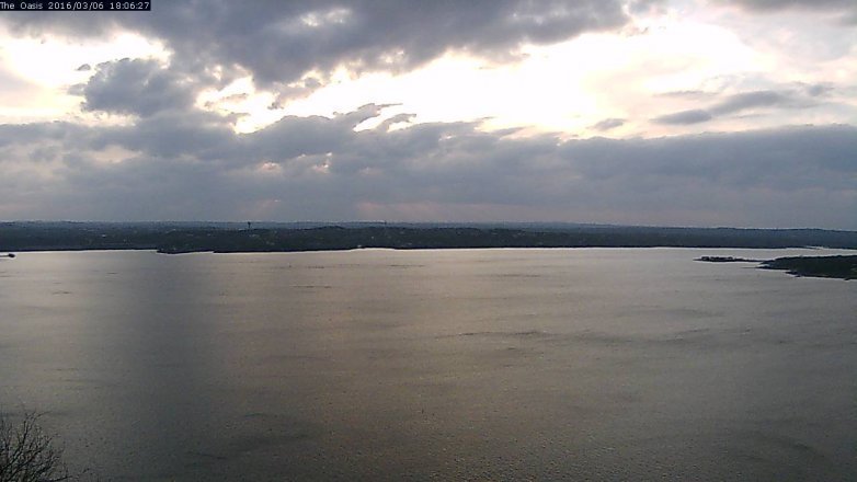 Lake Travis webcam, March 6, 2016 5:15 PM CT