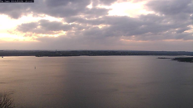 Lake Travis webcam, March 6, 2016 5:20 PM CT
