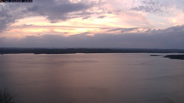 Lake Travis webcam, March 6, 2016 5:35 PM CT