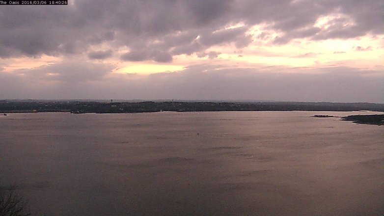Lake Travis webcam, March 6, 2016 5:45 PM CT