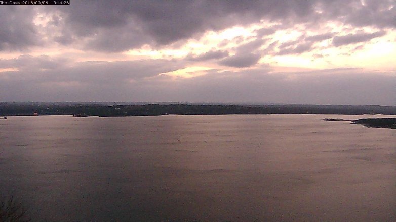 Lake Travis webcam, March 6, 2016 5:50 PM CT