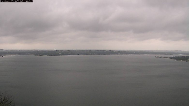 Lake Travis webcam, March 7, 2016 9:10 AM CT