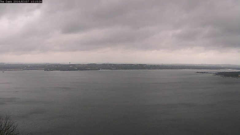 Lake Travis webcam, March 7, 2016 9:15 AM CT