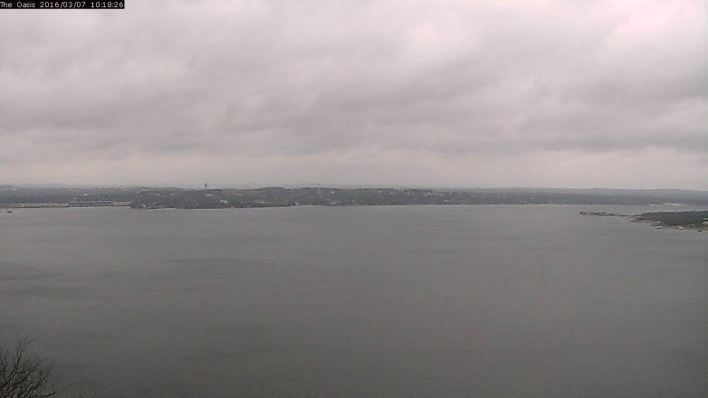 Lake Travis webcam, March 7, 2016 9:25 AM CT
