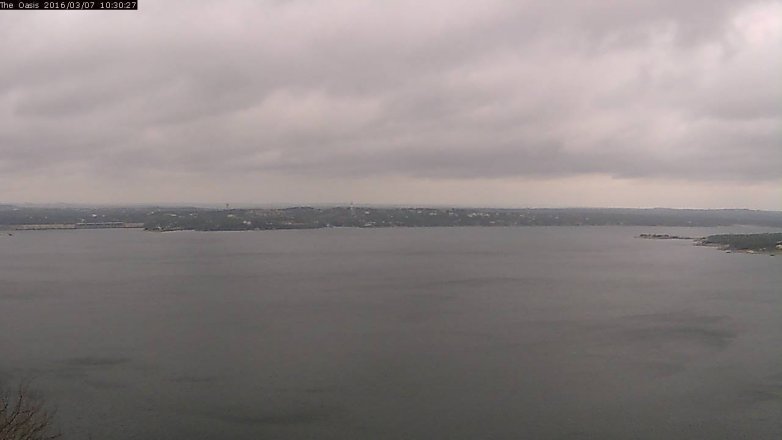 Lake Travis webcam, March 7, 2016 9:35 AM CT