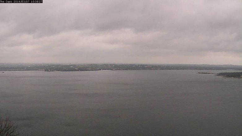 Lake Travis webcam, March 7, 2016 9:45 AM CT