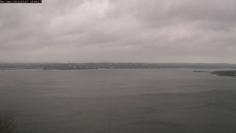 Lake Travis webcam, March 7, 2016 9:50 AM CT