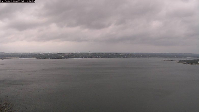 Lake Travis webcam, March 7, 2016 10:30 AM CT