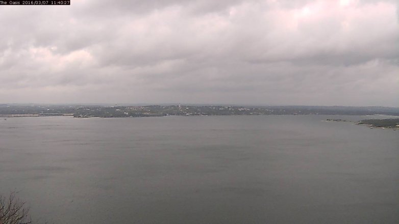 Lake Travis webcam, March 7, 2016 10:45 AM CT
