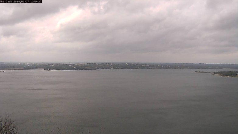 Lake Travis webcam, March 7, 2016 11:10 AM CT